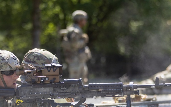U.S. Army Europe and Africa Best Squad Competitors Conduct M240B Live-Fire