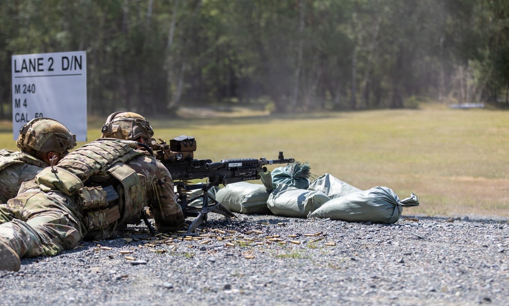 U.S. Army Europe and Africa Best Squad Competitors Conduct M240B Live-Fire