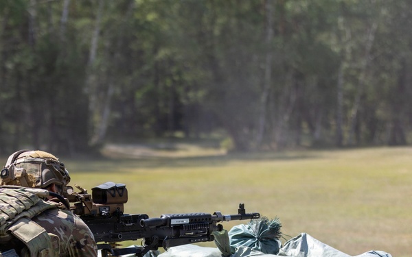 U.S. Army Europe and Africa Best Squad Competitors Conduct M240B Live-Fire