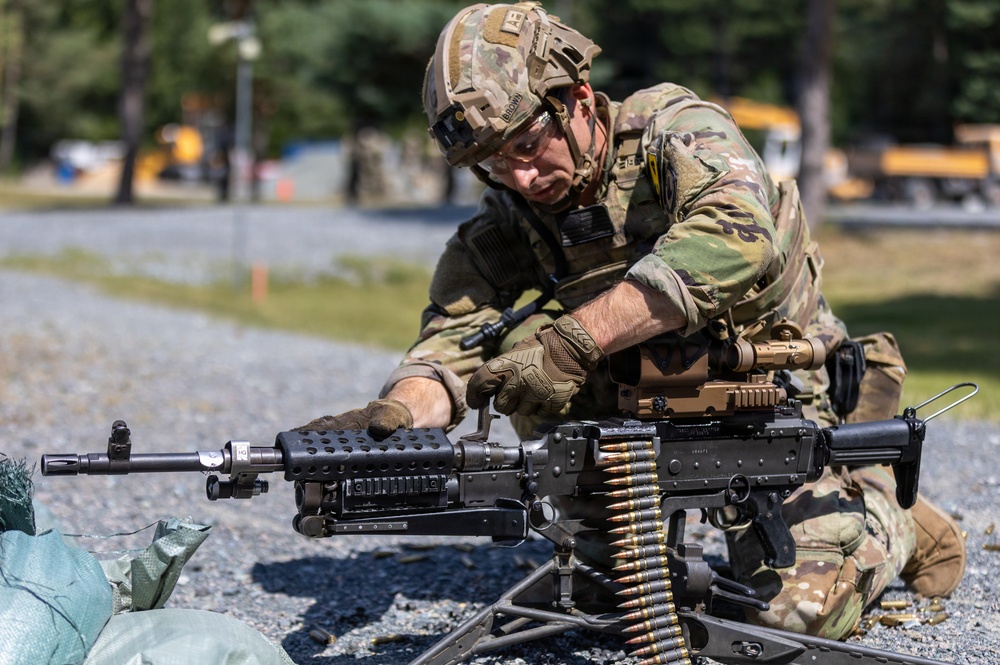 U.S. Army Europe and Africa Best Squad Competitors Conduct M240B Live-Fire