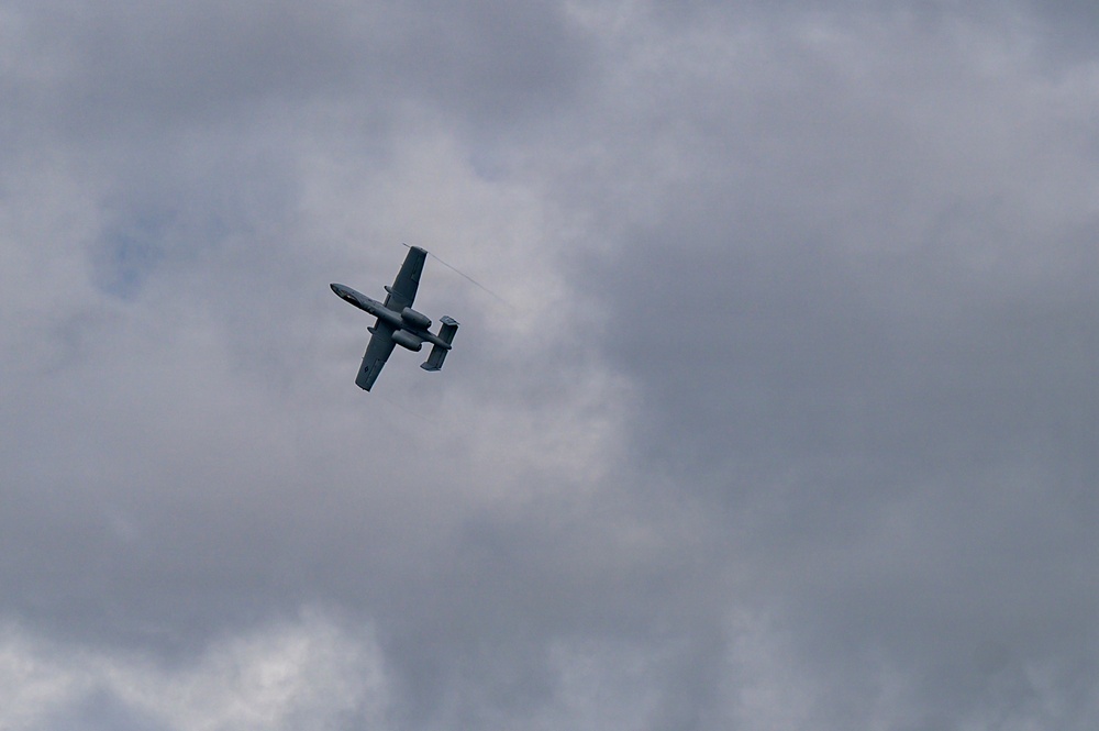 A-10 Thunderbolt II Performs Flyover at Hancock Field
