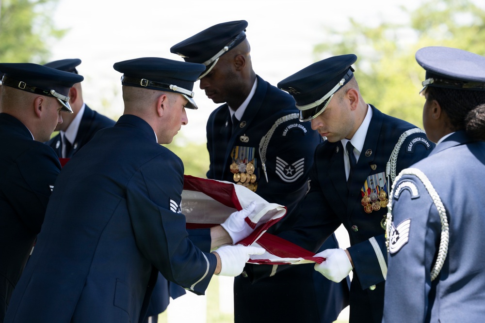 Military Funeral Honors are Conducted for U.S. Air Force Capt. Robert Gilliland Sr.