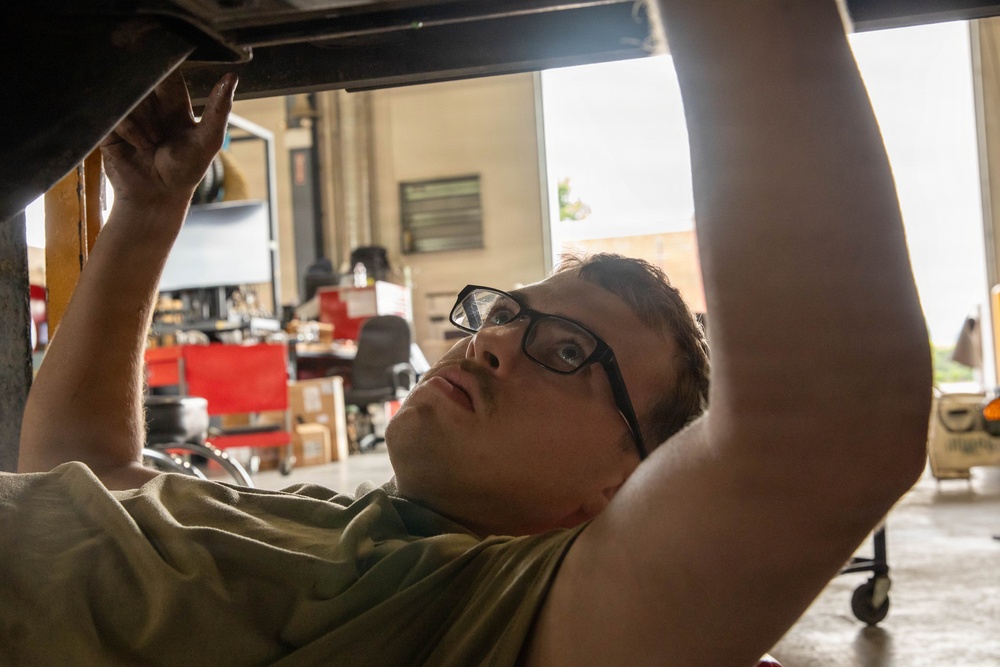 The West Virginia National Guard’s Forward Support Company Completes Maintenance on an M1152 A1