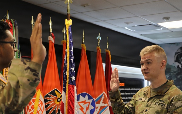 7th Signal Command Soldier Reaffirms Commitment Through Reenlistment