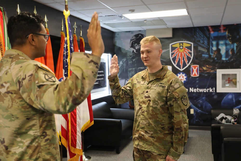 7th Signal Command Soldier Reaffirms Commitment Through Reenlistment