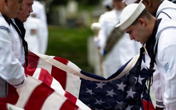 Full Military Funeral Honors with Escort are Conducted for U.S. Navy Cmdr. Raymond Stoetzer in Section 31