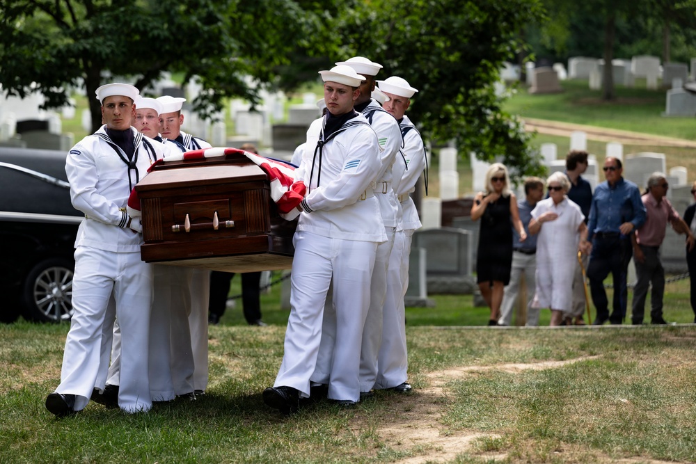 Full Military Funeral Honors with Escort are Conducted for U.S. Navy Cmdr. Raymond Stoetzer in Section 31