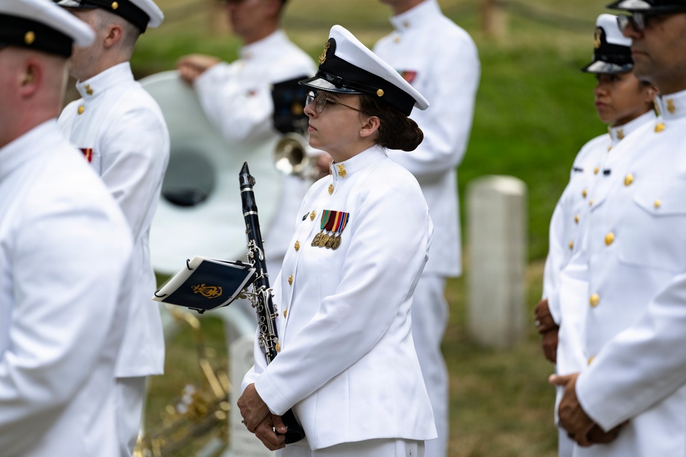 Full Military Funeral Honors with Escort are Conducted for U.S. Navy Cmdr. Raymond Stoetzer in Section 31