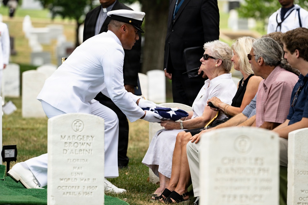 Full Military Funeral Honors with Escort are Conducted for U.S. Navy Cmdr. Raymond Stoetzer in Section 31