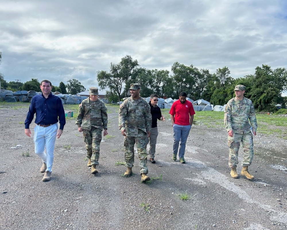Buffalo District Commander Tours Oswego Projects and Connects with Local Stakeholders