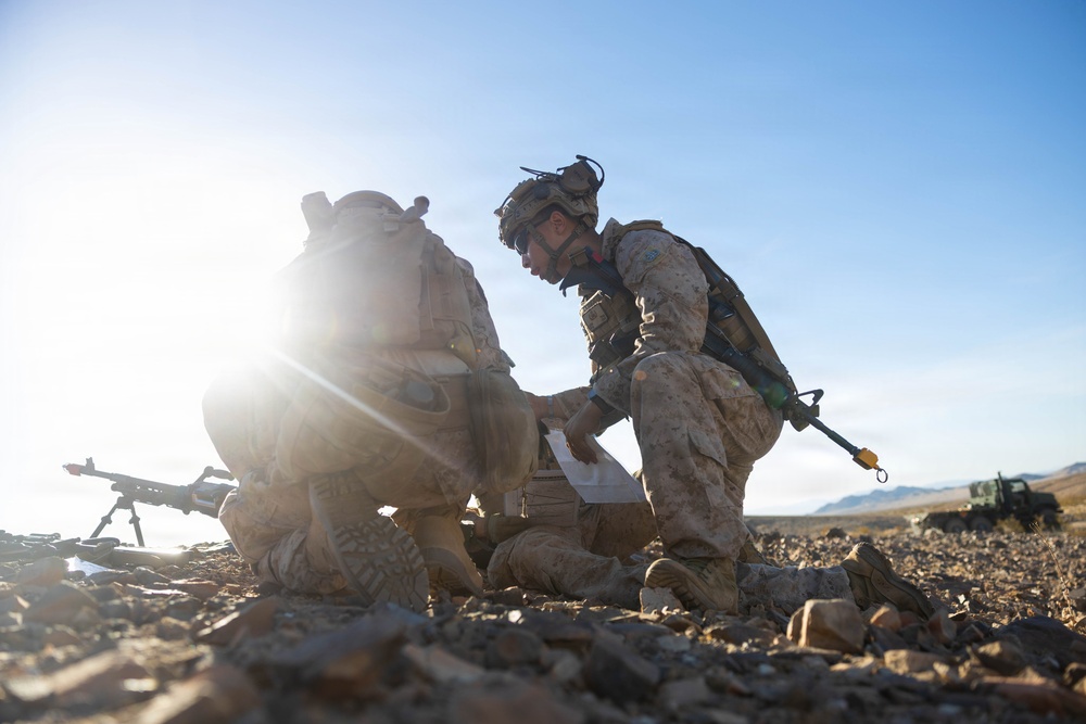 U.S. Marines with Combat Logistics Battalion 2 conduct Land Combat Element Forward Security training