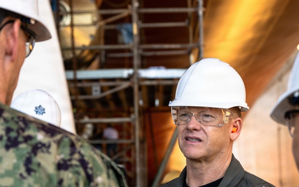 Deputy Assistant Secretary of the Navy for Budget/Director, Fiscal Management Division Tours USS America