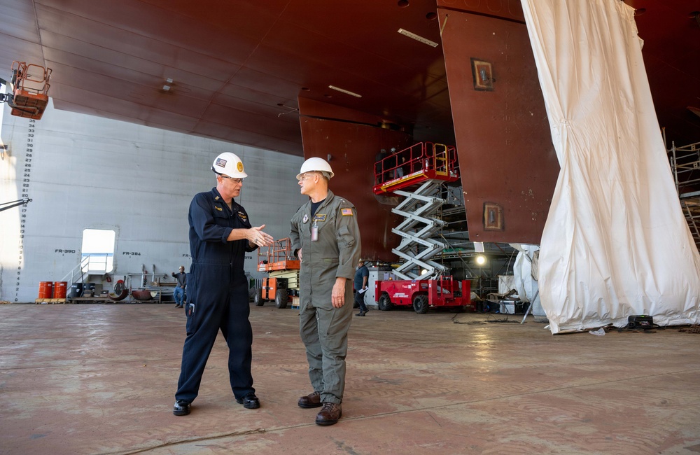 Deputy Assistant Secretary of the Navy for Budget/Director, Fiscal Management Division Tours USS America