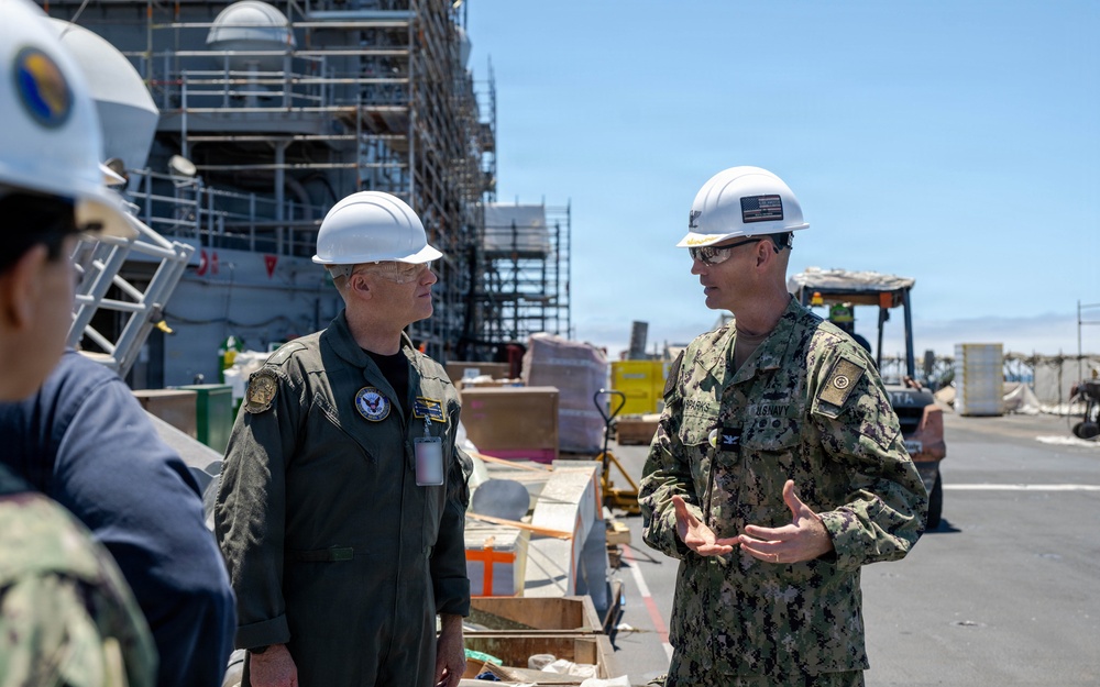 Deputy Assistant Secretary of the Navy for Budget/Director, Fiscal Management Division Tours USS America