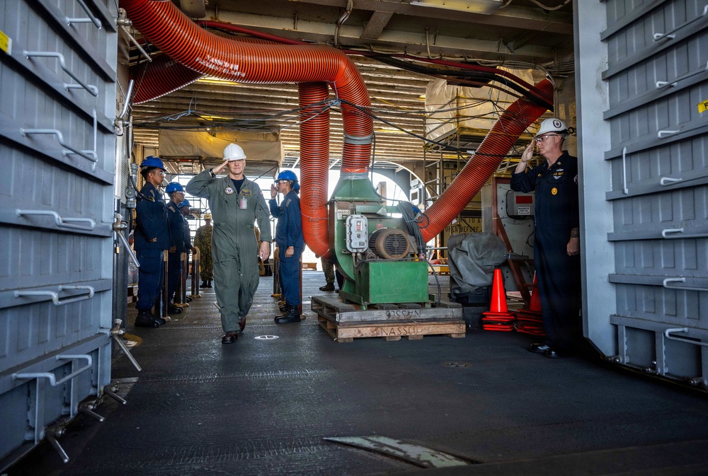 Deputy Assistant Secretary of the Navy for Budget/Director, Fiscal Management Division Tours USS America