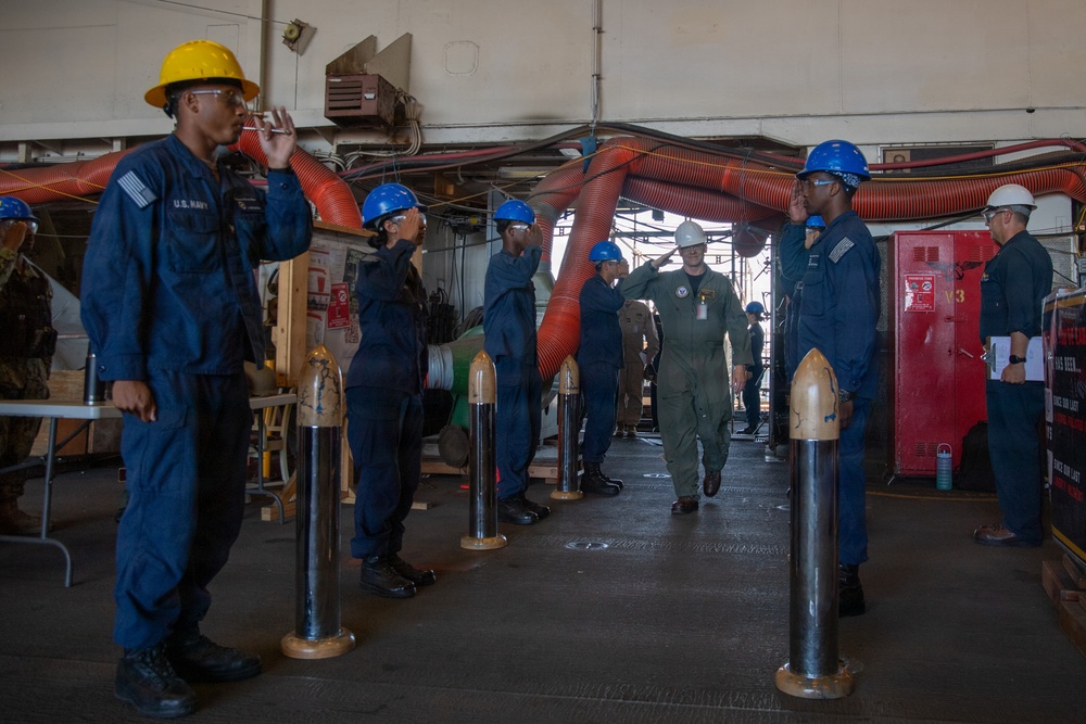 Deputy Assistant Secretary of the Navy for Budget/Director, Fiscal Management Division Tours USS America