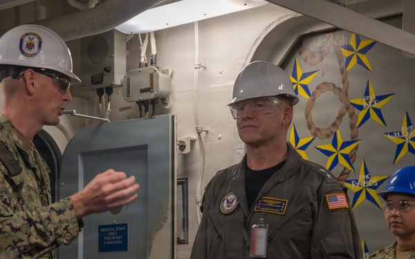 Deputy Assistant Secretary of the Navy for Budget/Director, Fiscal Management Division Tours USS America