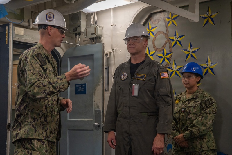Deputy Assistant Secretary of the Navy for Budget/Director, Fiscal Management Division Tours USS America