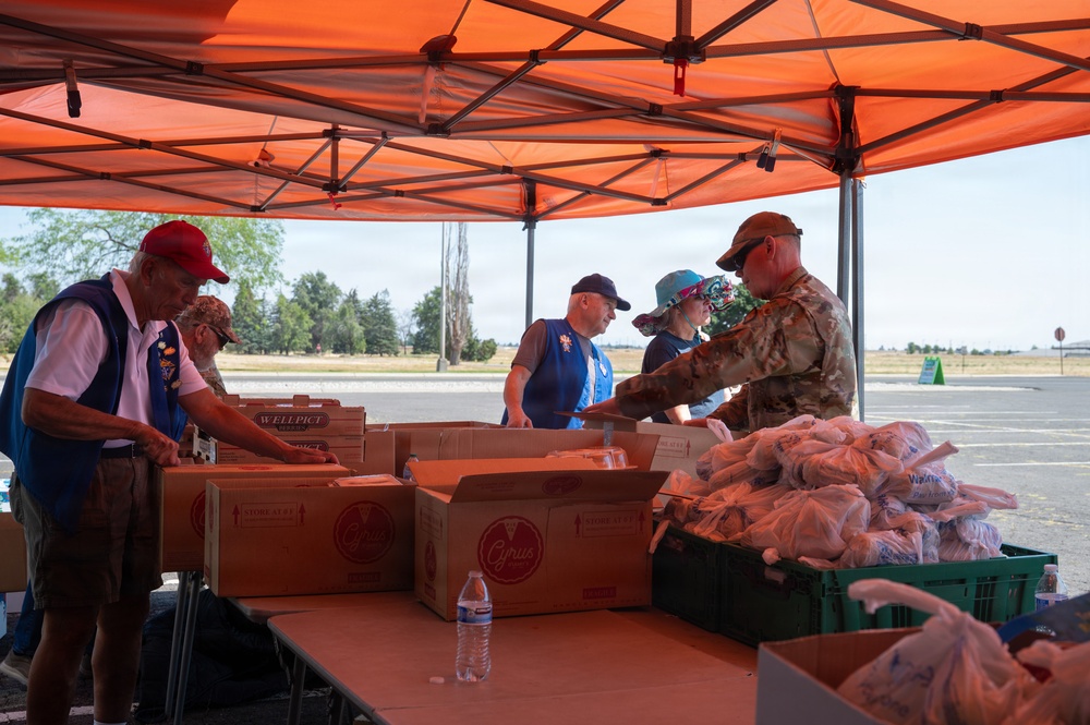 Fairchild AFB drive-through food bank