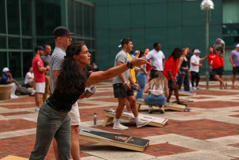 MCRC Hosts Corn Hole Social for NWCA Coaches