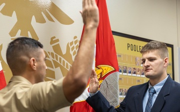 Officer Candidate Thomas Gehrke Takes Oath of Office
