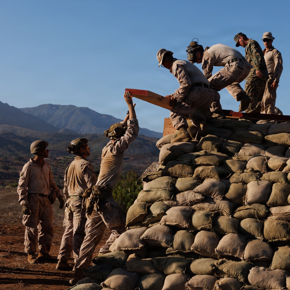 SOI-West and NAVSEA Conduct MAAWS Munition Tests - Bunker Construction with 1st CEB