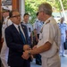 Katsuaki Kamiji, mayor of the city of Yokosuka, visits the USS Arizona Memorial with Adm. Steve Koehler, commander, U.S. Pacific Fleet