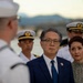Katsuaki Kamiji, mayor of the city of Yokosuka, visits the USS Arizona Memorial with Adm. Steve Koehler, commander, U.S. Pacific Fleet