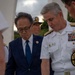 Katsuaki Kamiji, mayor of the city of Yokosuka, visits the USS Arizona Memorial with Adm. Steve Koehler, commander, U.S. Pacific Fleet