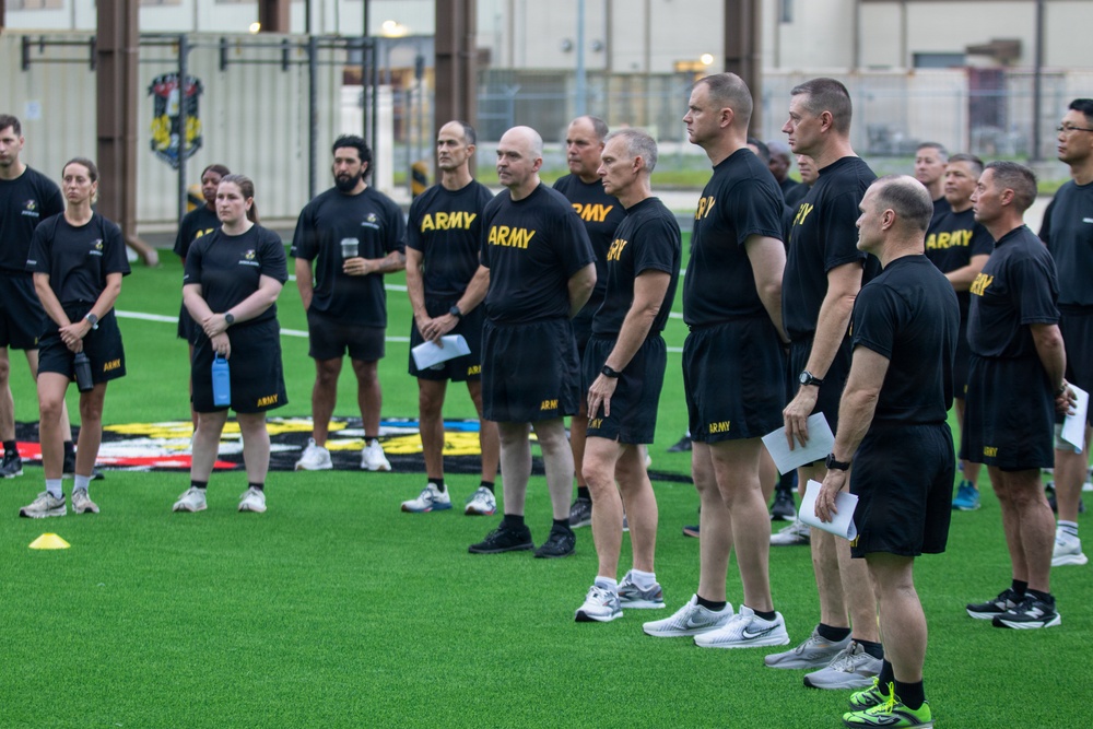 Eighth Army Senior Leaders Conduct Physical Readiness Training and The Forge