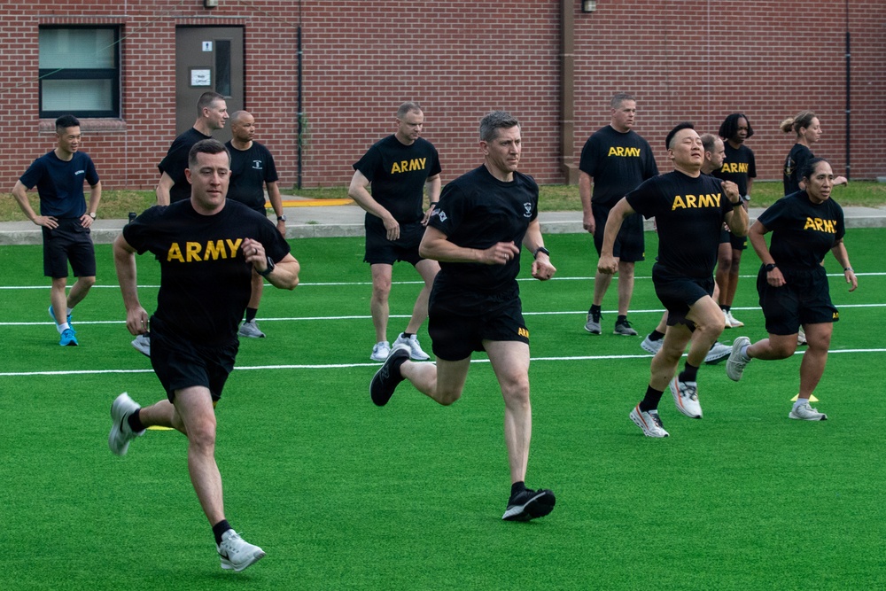 Eighth Army Senior Leaders Conduct Physical Readiness Training and The Forge