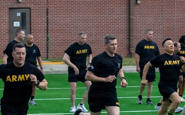 Eighth Army Senior Leaders Conduct Physical Readiness Training at The Forge