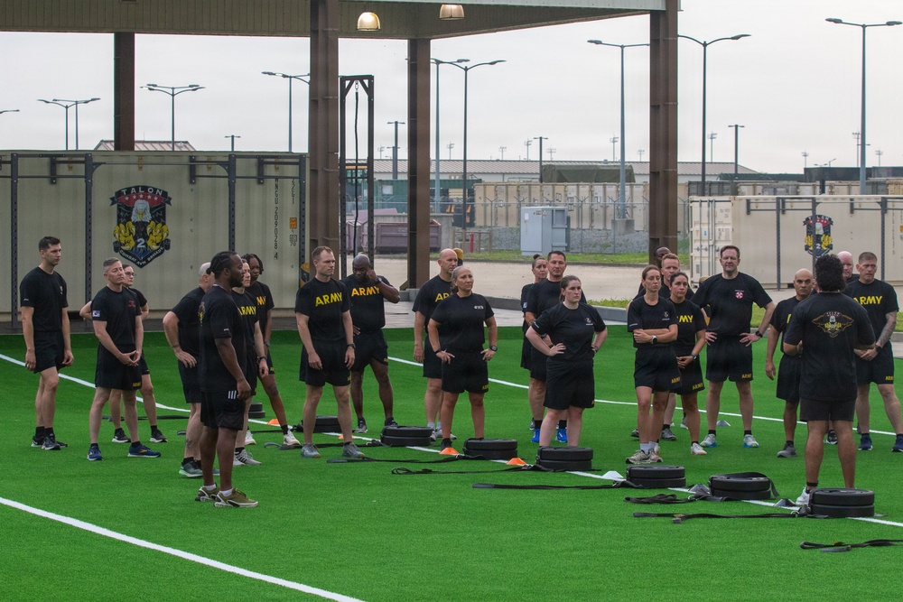 Eighth Army Senior Leaders Conduct Physical Readiness Training and The Forge
