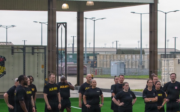 Eighth Army Senior Leaders Conduct Physical Readiness Training and The Forge