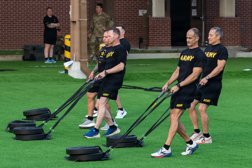 Eighth Army Senior Leaders Conduct Physical Readiness Training and The Forge