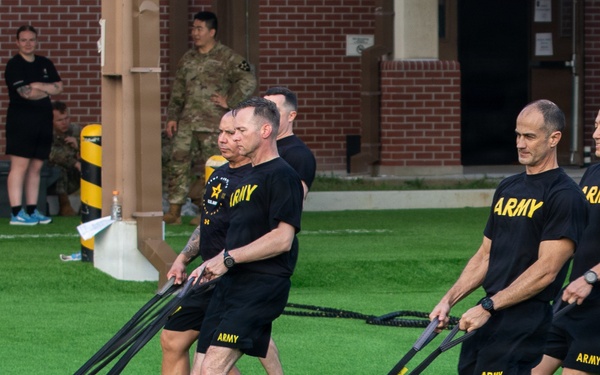 Eighth Army Senior Leaders Conduct Physical Readiness Training and The Forge