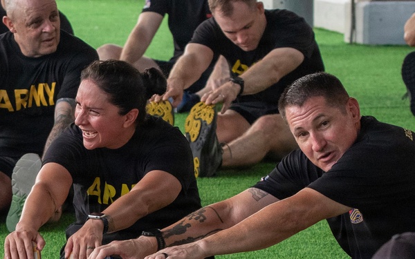 Eighth Army Senior Leaders Conduct Physical Readiness Training and The Forge