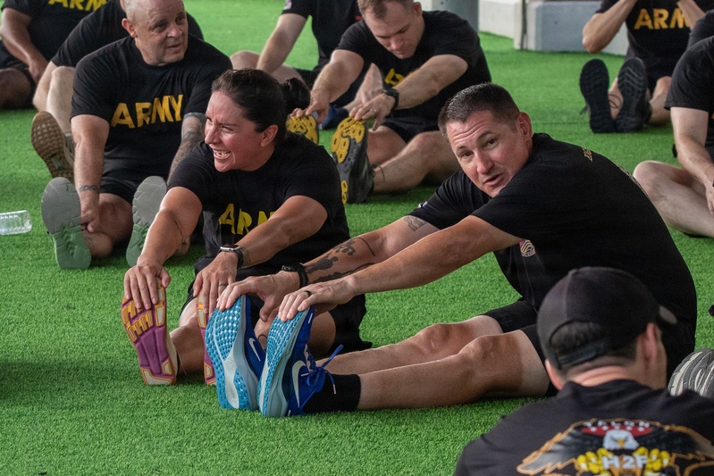 Eighth Army Senior Leaders Conduct Physical Readiness Training and The Forge