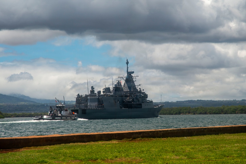 Multinational ships return to Pearl Harbor for the final days of RIMPAC 2026