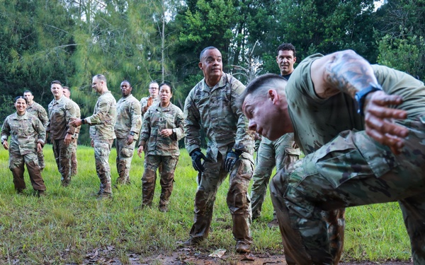Maj. Gen. James B. Bartholomees says farewell with final PT
