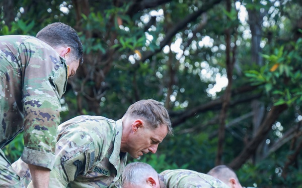 Maj. Gen. James B. Bartholomees says farewell with final PT