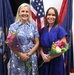 Katie Wrolstad and Cara Cole pose for a photo as the newly appointed command ombudsmen at U.S. Navy Medicine Readiness and Training Command Guam