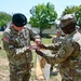 U.S. Army Stuttgart Garrison Headquarters and Headquarters Company receives Safety Streamer Award during ceremony
