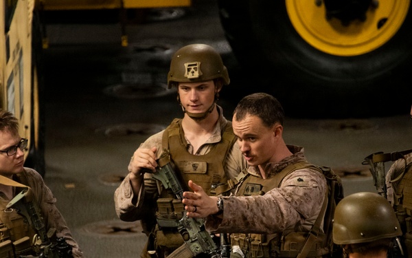 BLT 3/5 Conducts Weapons Familiarization Training Aboard Boxer