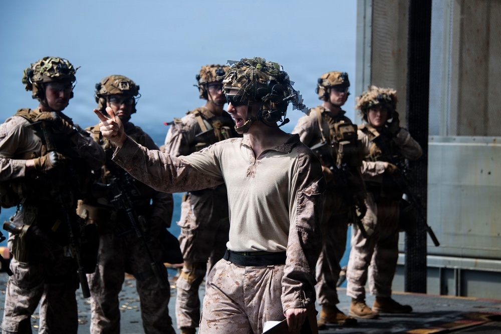 U.S. Marines Conduct Marksmanship Training Aboard USS Boxer