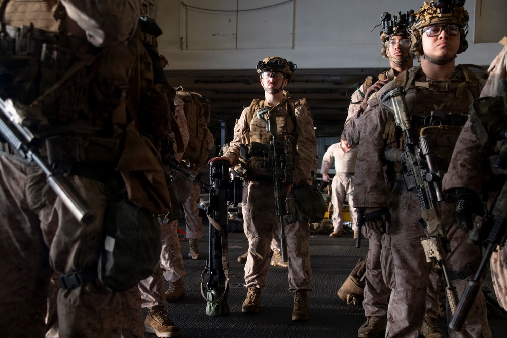 U.S. Marines Conduct TRAP Rehearsal Aboard USS Boxer