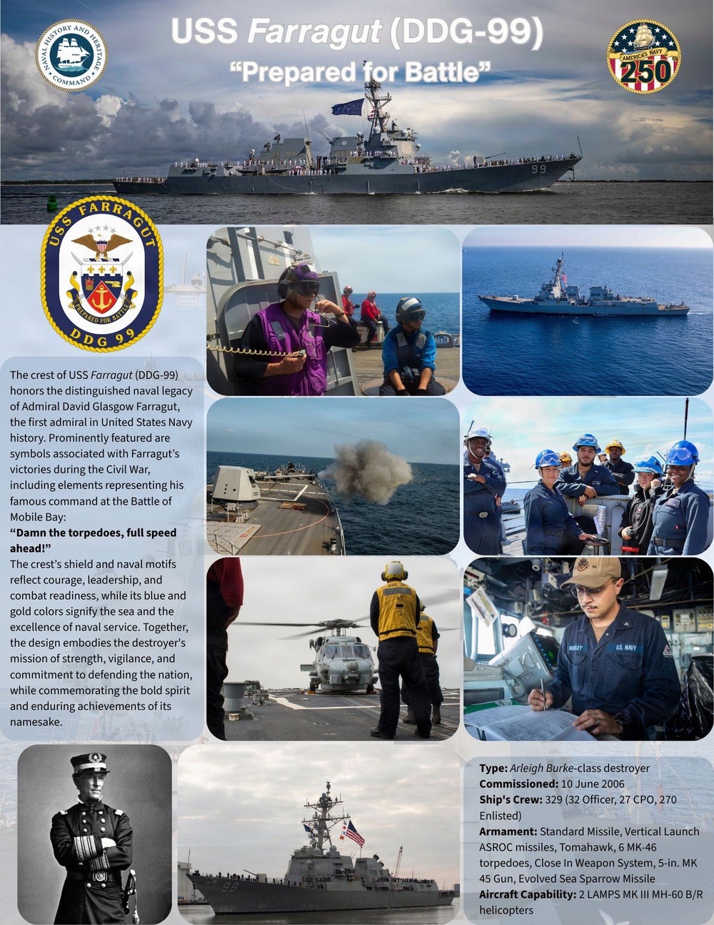 Factsheet on the USS Farragut (DDG-99)
