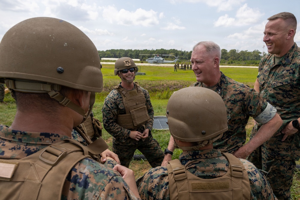 2nd Marine Aircraft Wing commanding general visits AGS leaders course