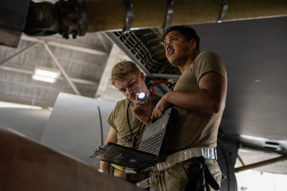 6th MXS ISO Airmen inspect the backbone of USAF Mobility