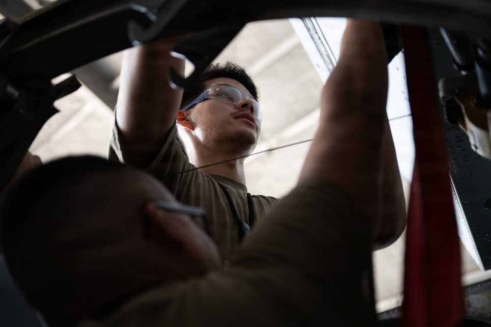 6th MXS ISO Airmen inspect the backbone of USAF Mobility